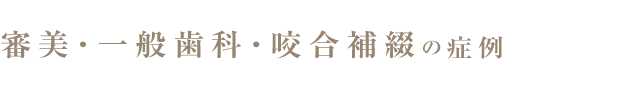 審美・一般歯科・咬合補綴