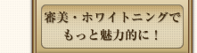 審美・ホワイトニングでもっと魅力的に